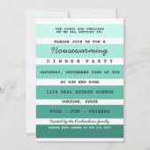 Party zum aquamarinen Anmalen von Beispielhäusern Einladung (Vorderseite)