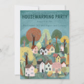 Party zum Aufwärmen des Niedlichen Dorfes Einladung (Vorderseite)
