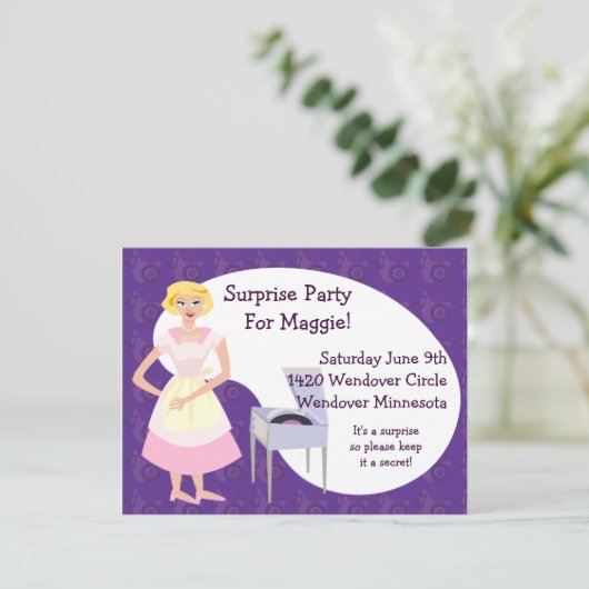 Party zum Aufzeichnen Einladung (Stehend Vorderseite)