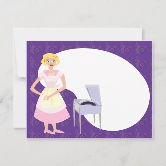 Party zum Aufzeichnen Einladung (Rückseite)