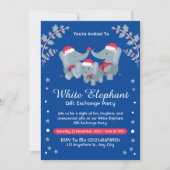 Party zum Austausch niedlicher Elefanten Einladung (Vorderseite)