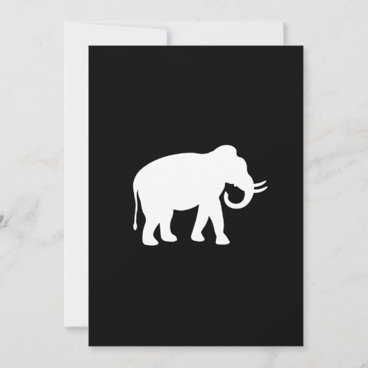 Party zum Austausch von Geschenken für weiße Elefa Einladung (Vorderseite)