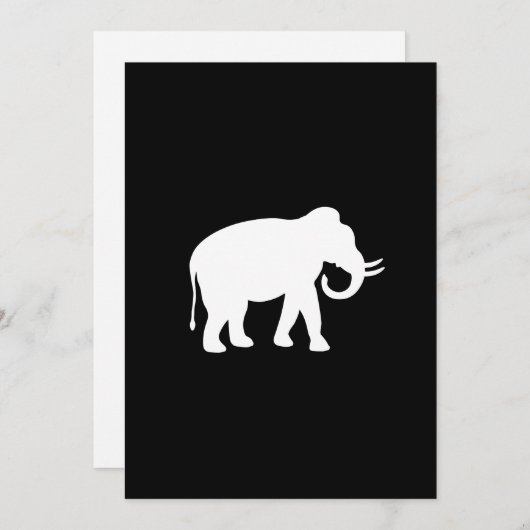 Party zum Austausch von Geschenken für weiße Elefa Einladung (Vorne/Hinten)