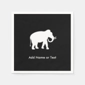 Party zum Austausch von Geschenken für weiße Elefa Serviette (Vorderseite)