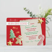 Party zum Austausch von Holiday Cookie Einladung (Stehend Vorderseite)