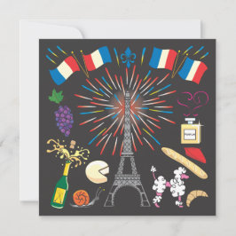 Party zum Bastille Day - Einladung