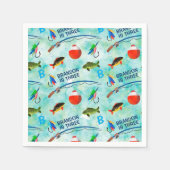 Party zum dritten Mal zum Thema Fischfang Serviette (Vorderseite)