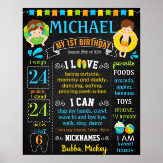 Party zum ersten Mal Geburtstag Poster