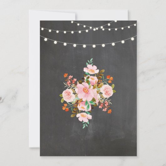 Party zum Frauenruhestand Rosa Einladung (Rückseite)