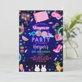 Party zum Geburtstag der Girl-Sleepover-Schwimmbec Einladung (Stehend Vorderseite)