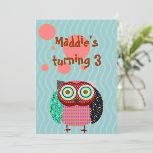 Party zum Geburtstag Einladung (Stehend Vorderseite)