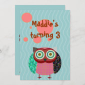 Party zum Geburtstag Einladung (Vorne/Hinten)