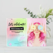 Party zum Geburtstag Einladung (Stehend Vorderseite)