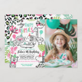 Party zum Geburtstag Einladung (Vorne/Hinten)