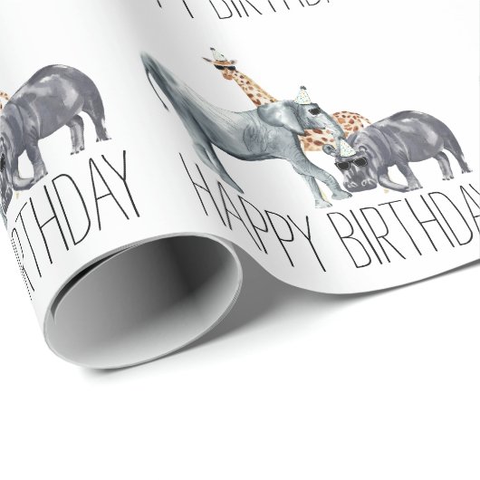 Party zum Geburtstag Geschenkpapier (Rolleneckpunkt)