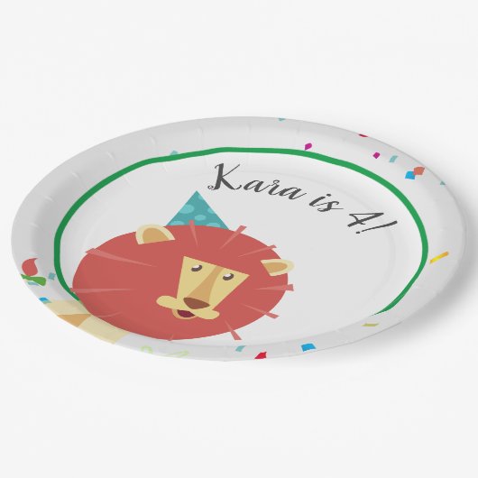 Party zum Geburtstag Pappteller (Schrägansicht)