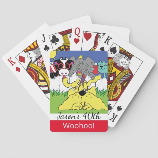 Party zum Geburtstag Spielkarten (Rückseite)