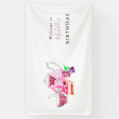 Party zum Geburtstag Tee Willkommensflora Banner (Vertikal)