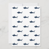 Party zum Geburtstag von Haifischen Einladung (Rückseite)