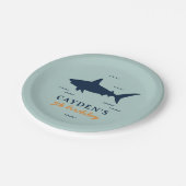 Party zum Geburtstag von Haifischen Pappteller (Schrägansicht)