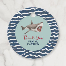 Party zum Geburtstag von Shark Danke Geschenkanhänger