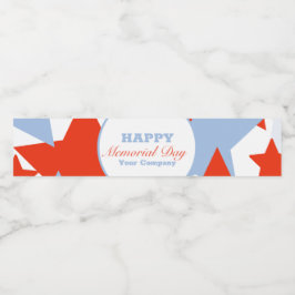 Party zum Gedenktag für abstrakte Stars Wasserflaschenetikett