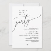 "Party zum glücklichen Leben danach" Moderne Hochz Einladung (Vorderseite)