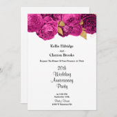 Party zum Hochzeitsfest in Rosa und Gold Einladung (Vorne/Hinten)