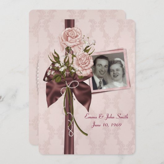 Party zum Hochzeitstag Einladung (Vorne/Hinten)