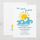 Party zum Hochzeitstag Einladung (Vorne/Hinten)