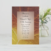 Party zum Hochzeitstag im Herbst Einladung (Stehend Vorderseite)