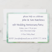 Party zum Jubiläum des Watercolor Loon Bird Einlad Einladung (Rückseite)