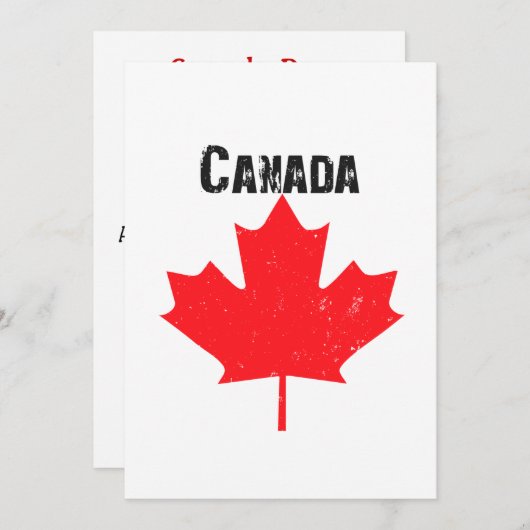 Party zum kanadischen Tag Einladung (Vorne/Hinten)