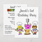 Party zum Kochen Einladung (Vorne/Hinten)