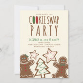Party zum niedlichen Weihnachtskochtausch Einladung (Vorderseite)