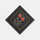 Party zum Poker von Kartenhaaren Serviette (Ecke)