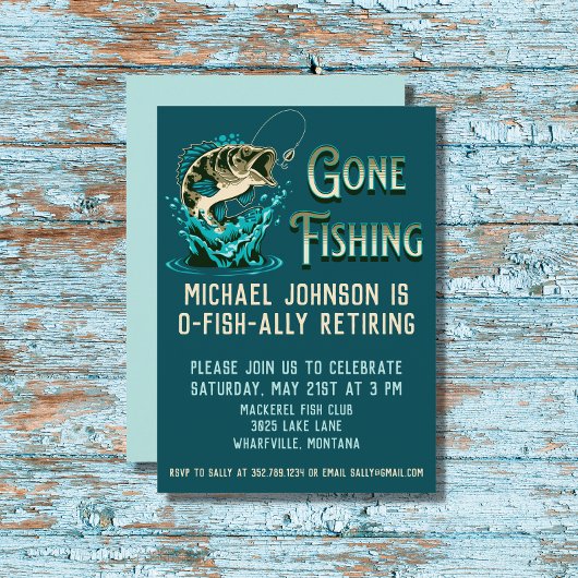 Party zum Ruhestand von Fischereifahrzeugen - Gone Einladung