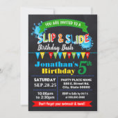 Party zum Schlagen und Rutschen Einladung (Vorderseite)