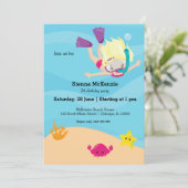 Party zum Schnorcheln Einladung (Stehend Vorderseite)