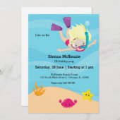 Party zum Schnorcheln Einladung (Vorne/Hinten)