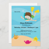 Party zum Schnorcheln Einladung (Vorne/Hinten)