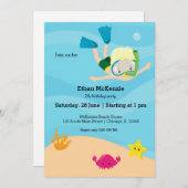 Party zum Schnorcheln Einladung (Vorne/Hinten)