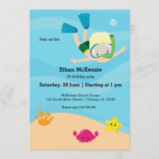 Party zum Schnorcheln Einladung