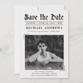 Party zum Schwarzen und Weißen Foto Einladung (Vorderseite)