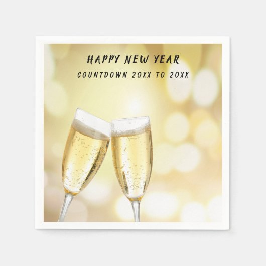 Party zum Silvesterfest und Toast am Abend Serviette (Vorderseite)