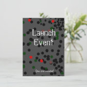 Party zum Starten der Black Krawatte Einladung (Stehend Vorderseite)