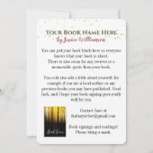 Party zum Starten der Buchsignatur Einladung (Rückseite)