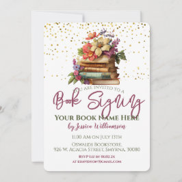 Party zum Starten der Buchsignatur Einladung