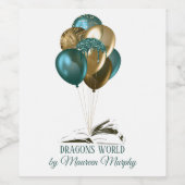 Party zum Starten des Autors Weinetikett (Einzelnes Label)