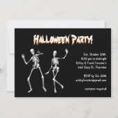 Party zum Tanzen Skelette Halloween-Kostüm Einladung (Vorderseite)